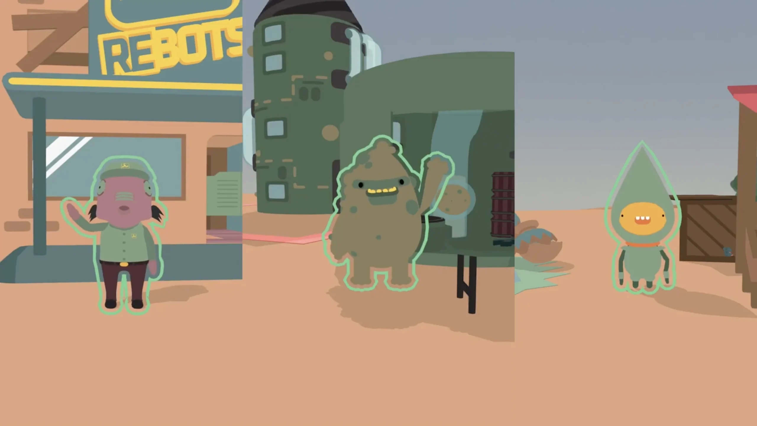 Presentation of the organic characters in the Rebots game trailer