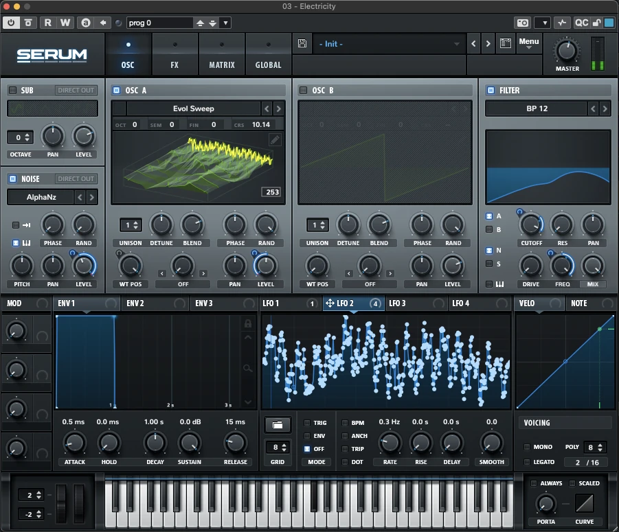 Xfer serum synthesizer electricity patch
